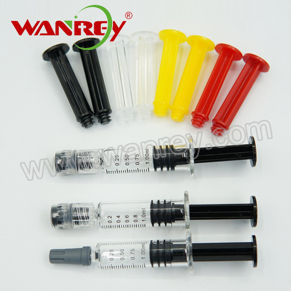 1ML Glass Syringe With Colorful Plunger 